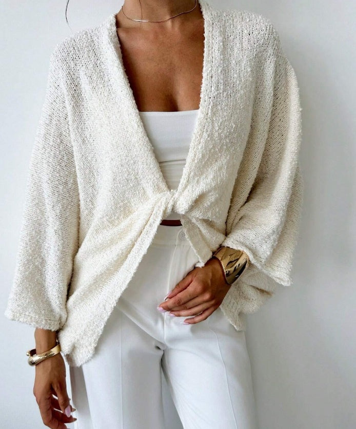 Women’s Loose V-Neck Sweater – Elegant and Comfortable Knitwear