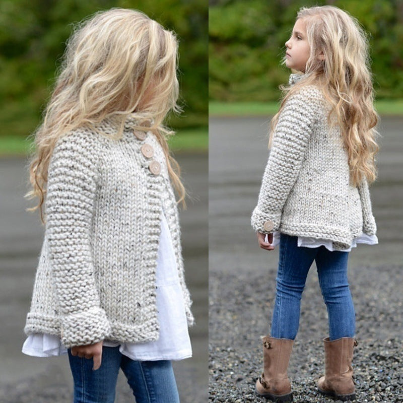 Girls’ Cardigan Sweater Coat – Soft and Cozy Outerwear