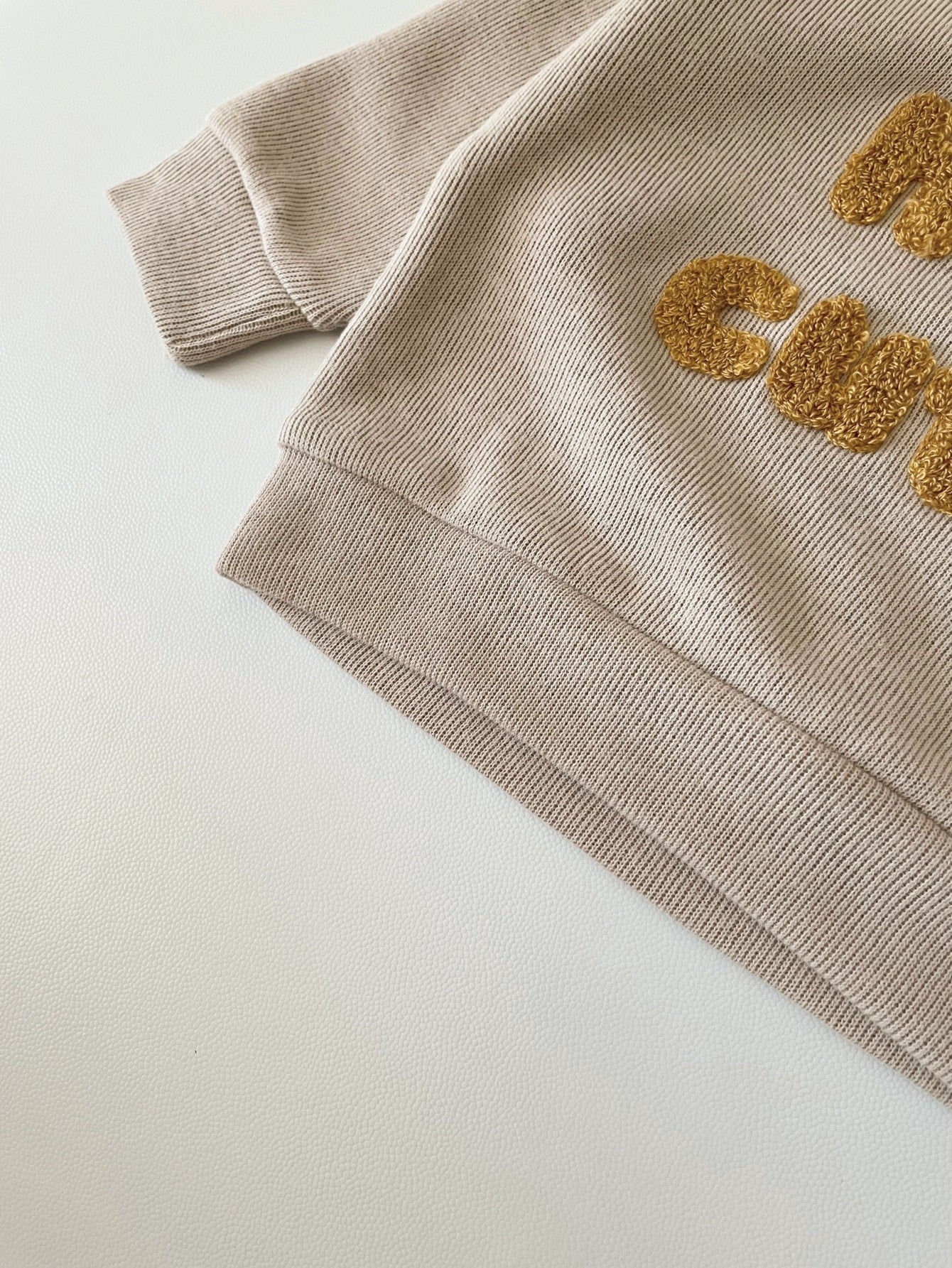 Baby Two-Piece Suit – Alphabet Embroidery, Long Sleeve for Spring & Autumn