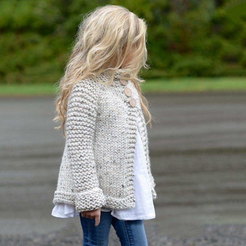 Girls’ Cardigan Sweater Coat – Soft and Cozy Outerwear