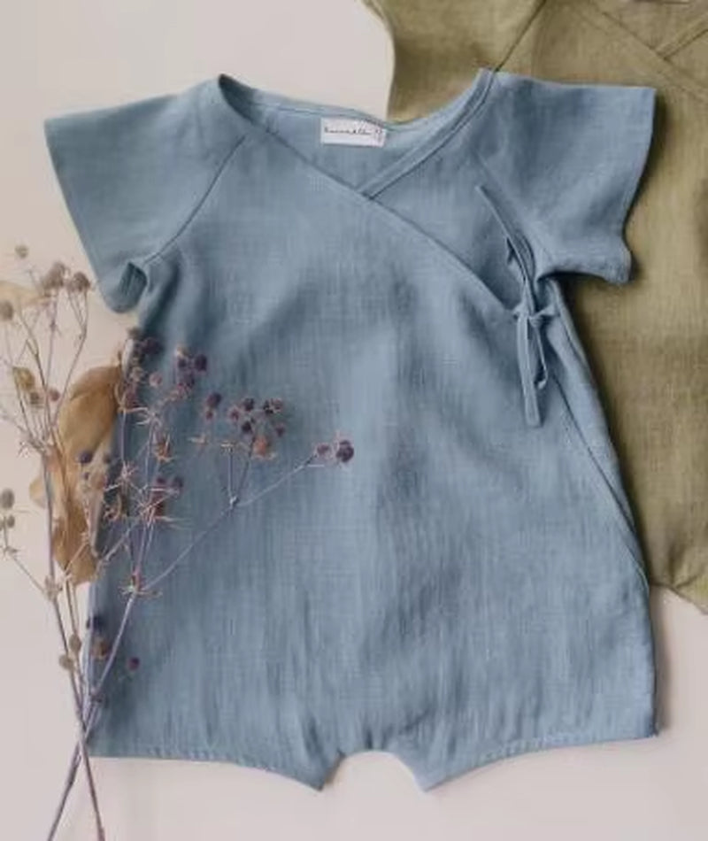 Linen Cotton Baby Boys Rompers Summer Infant Baby Bodysuit Casual Newborn Girls Jumpsuit Toddler Boys Bodysuit Overalls 0-24M
