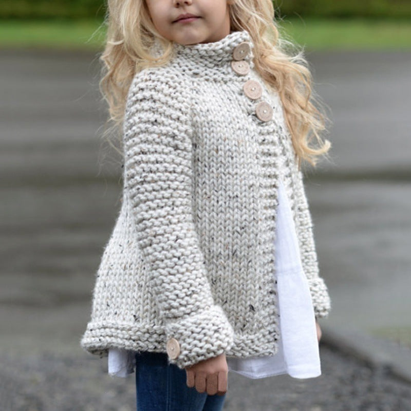 Girls’ Cardigan Sweater Coat – Soft and Cozy Outerwear
