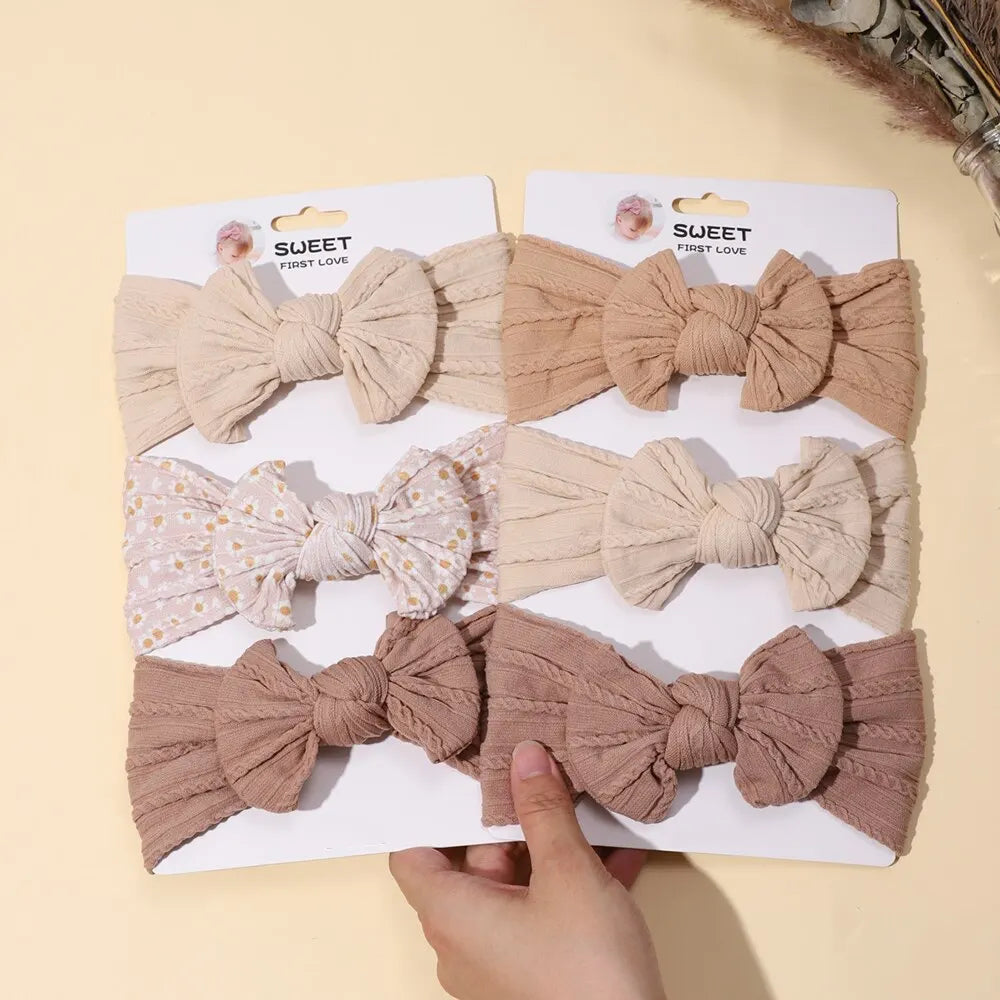 3Pcs/Lot Cable Knit Baby Headbands for Chlidren Elastic Baby Girls Turban Hair Bands Newborn Headwrap Toddler Hair Accessories