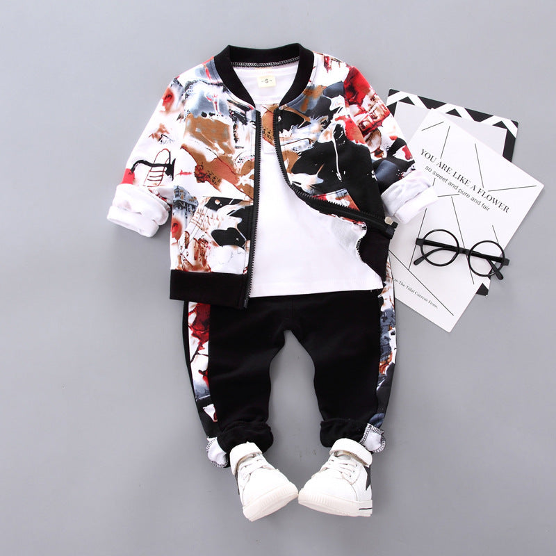 Boys’Classic 3-Piece Outfit – Formal Autumn & Winter Set