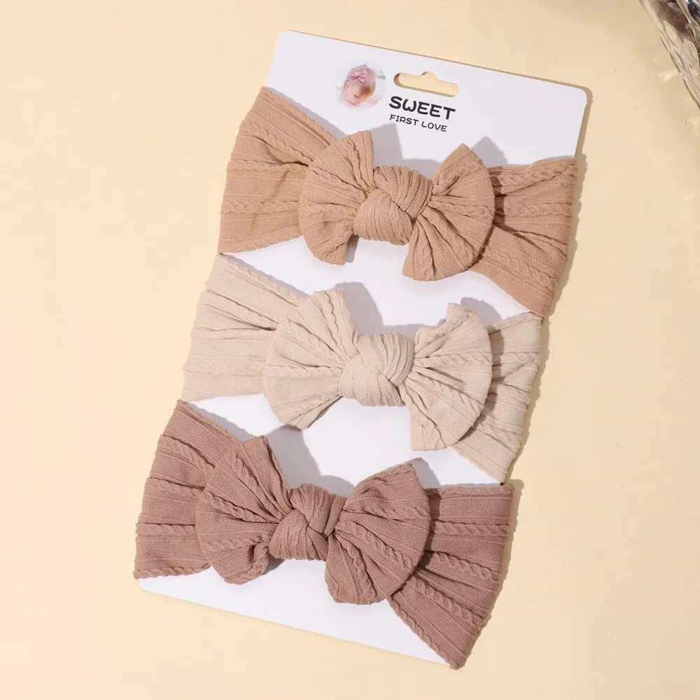 3Pcs/Lot Cable Knit Baby Headbands for Chlidren Elastic Baby Girls Turban Hair Bands Newborn Headwrap Toddler Hair Accessories