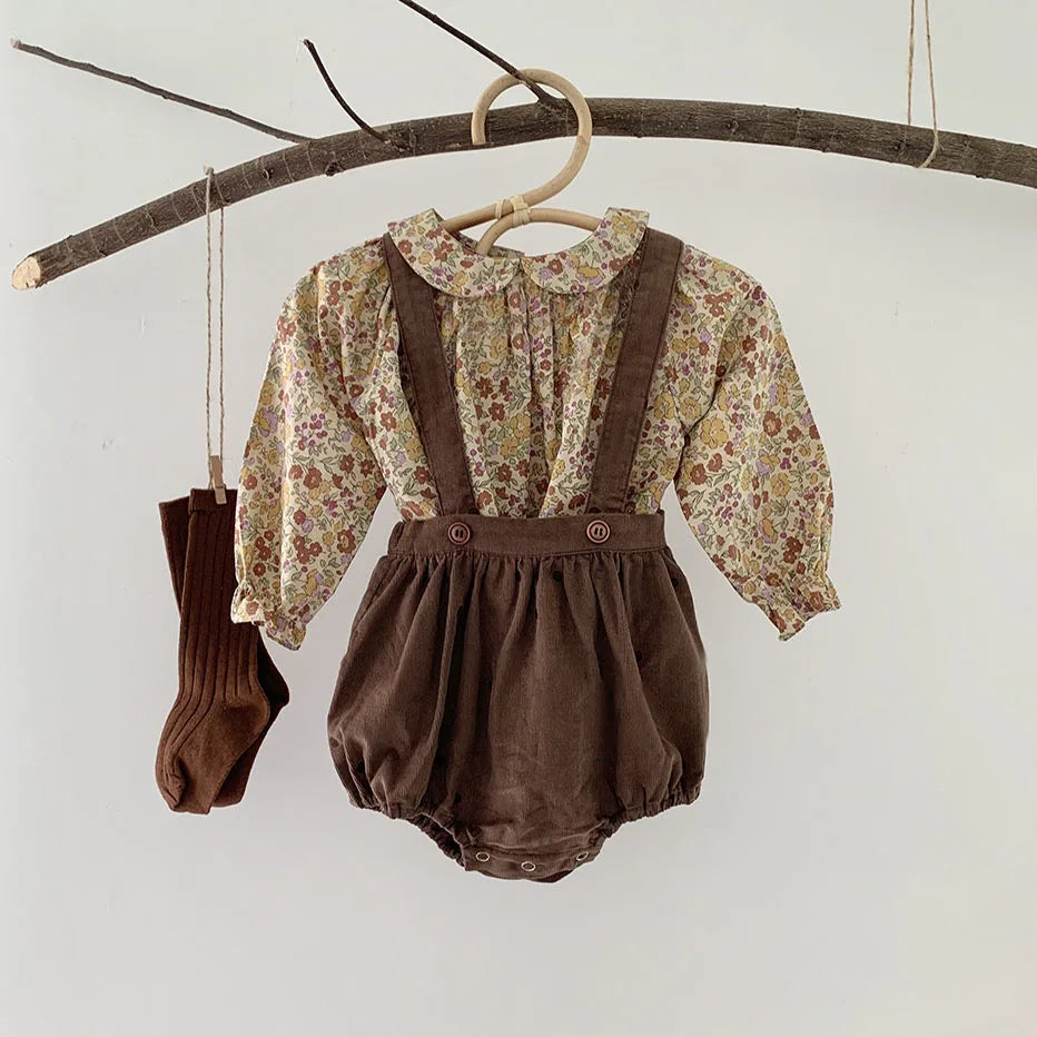 Fashion Baby Girl Dress Kids Clothes for Girls Long Sleeves Floral Blouse Dress for Girls Spring Summer Kids Dress for 0-6Y