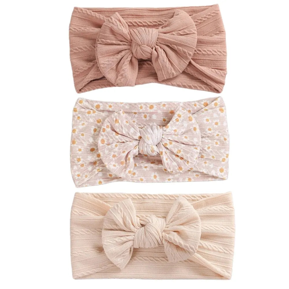 3Pcs/Lot Cable Knit Baby Headbands for Chlidren Elastic Baby Girls Turban Hair Bands Newborn Headwrap Toddler Hair Accessories