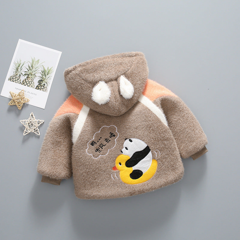 Kids’ Padded Winter Coat – Plus Velvet Mink Fabric, Extra Warm