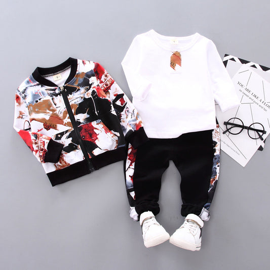 Boys’Classic 3-Piece Outfit – Formal Autumn & Winter Set