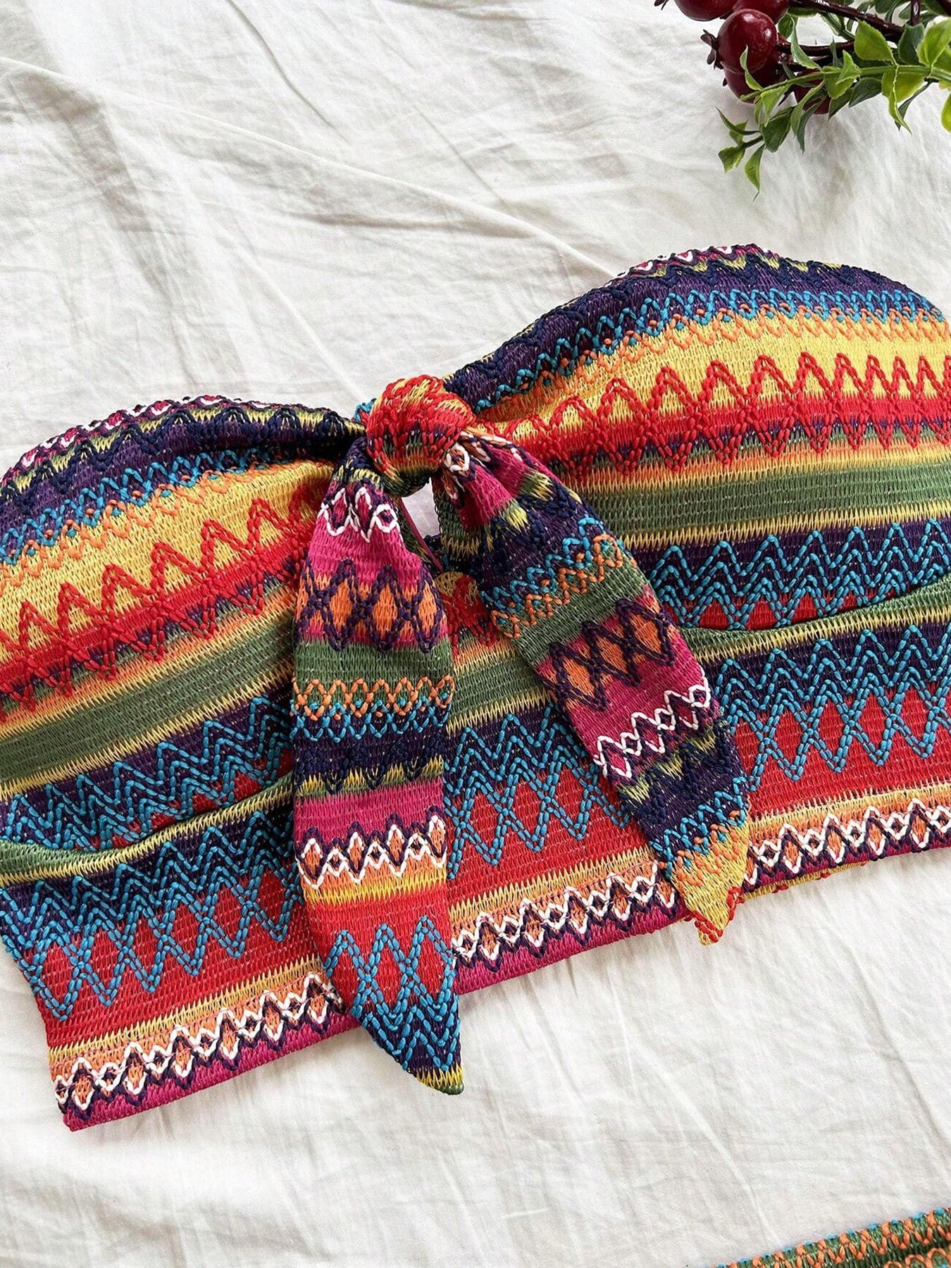 Women’s Summer 2-Piece Set – Colorful Stripes, Stretch Fit, Perfect for Travel & Vacations