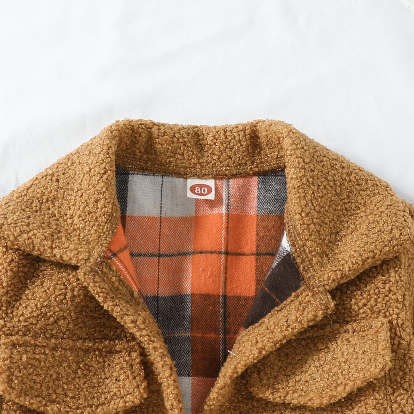 Reversible Plaid Coat for Kids – Soft Plush Autumn Jacket