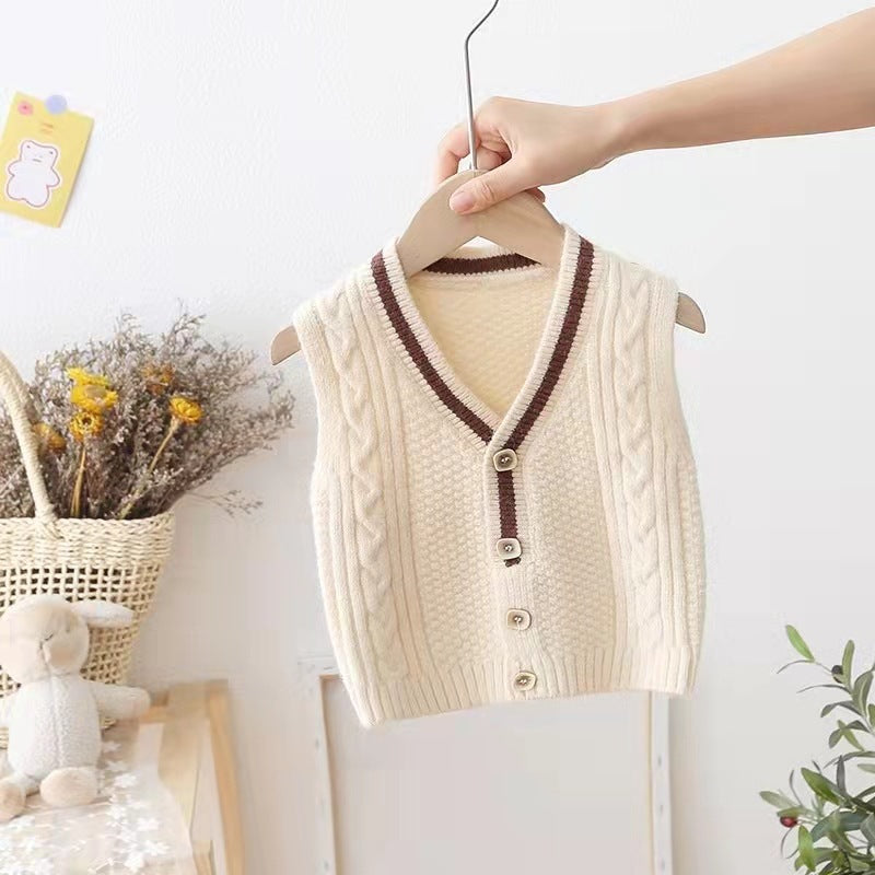 Baby Sweater Vest – Soft Knit Outwear for Spring and Autumn