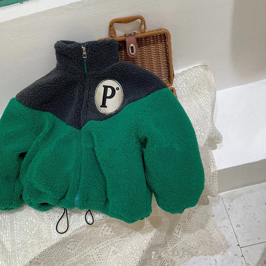 Warm Fleece Coat & Cartoon Kids’ Tops | Loose Thickened Cotton Clothing for Boys and Girls