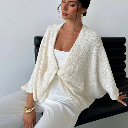 Women’s Loose V-Neck Sweater – Elegant and Comfortable Knitwear