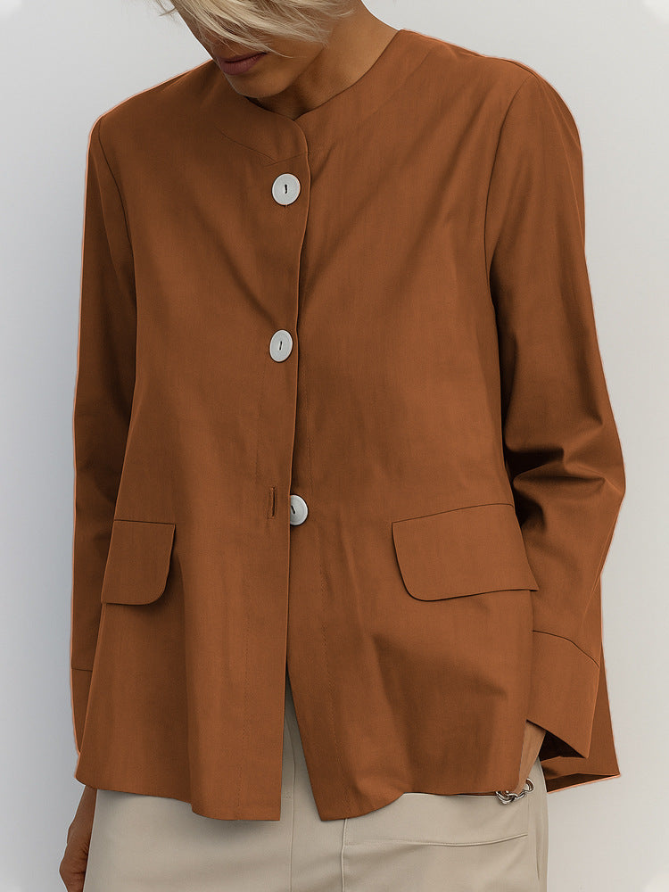 Jacket Coat Women's Solid Color Shirt Coat