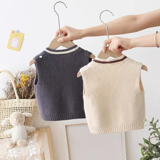 Baby Sweater Vest – Soft Knit Outwear for Spring and Autumn