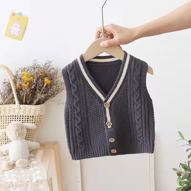 Baby Sweater Vest – Soft Knit Outwear for Spring and Autumn