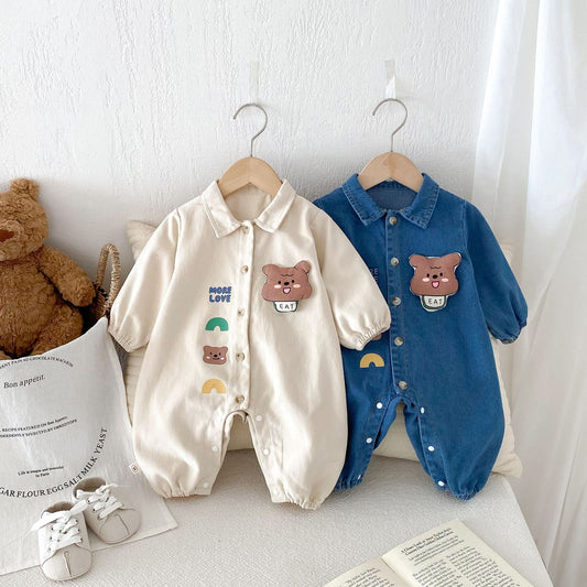 Baby Denim Jumpsuit – Long Sleeve Autumn Outfit