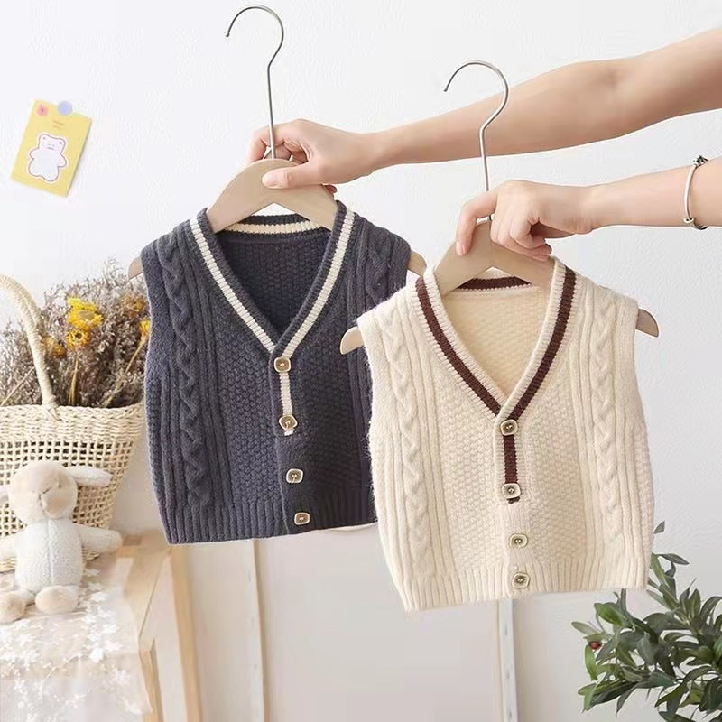 Baby Sweater Vest – Soft Knit Outwear for Spring and Autumn