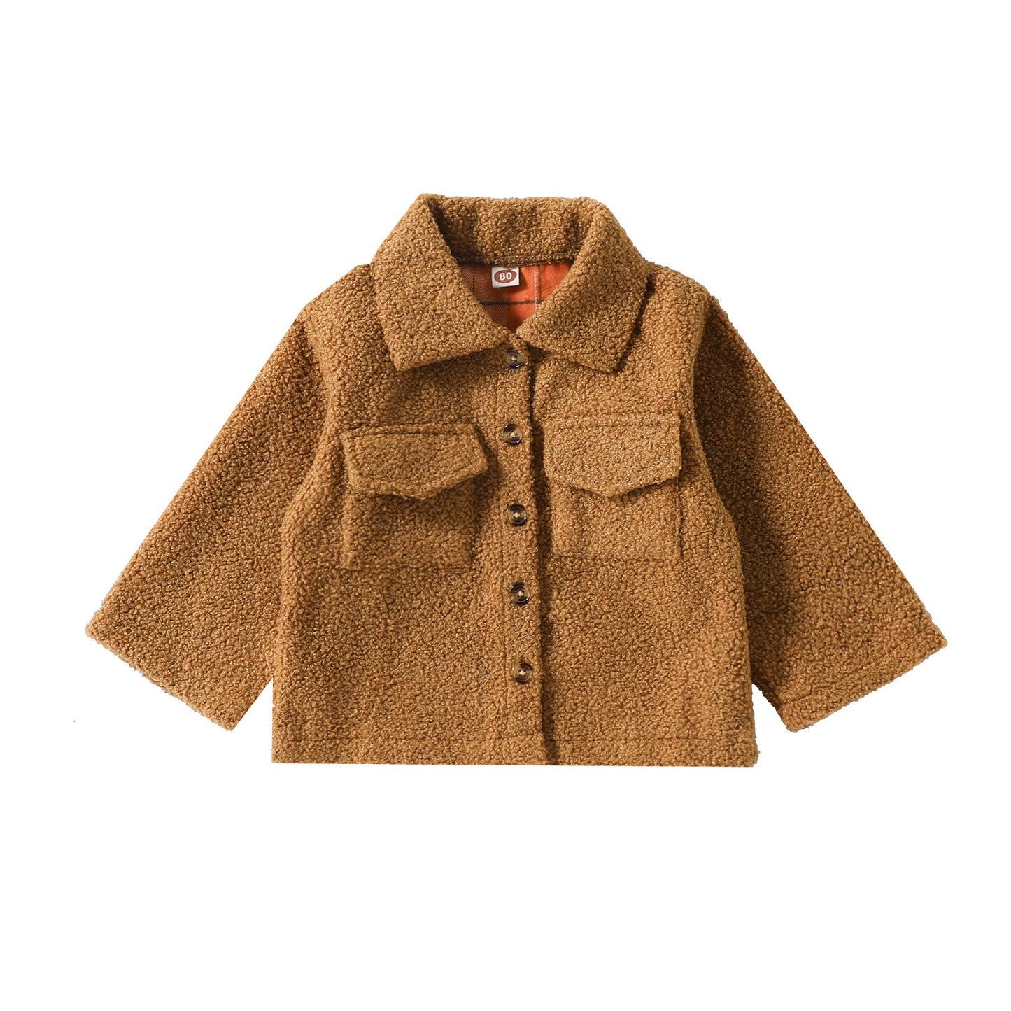 Reversible Plaid Coat for Kids – Soft Plush Autumn Jacket